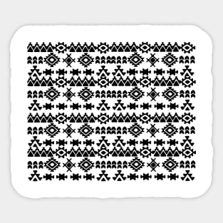 aztec pattern design black Sticker